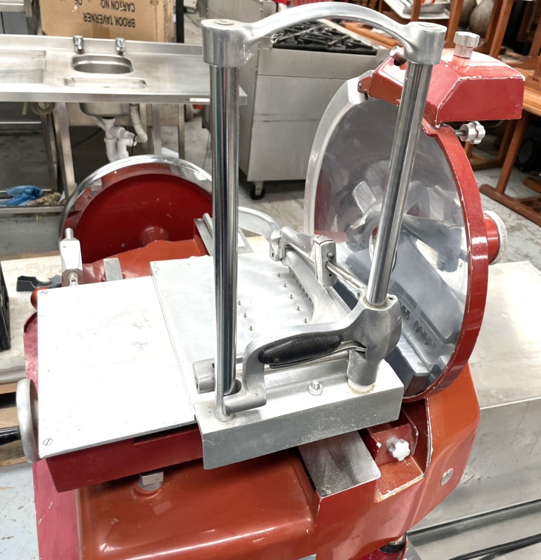 1 x FAC Manual Valono 350mm Meat Slicer with Stand - Model: F350 - 240v - Image 3 of 20