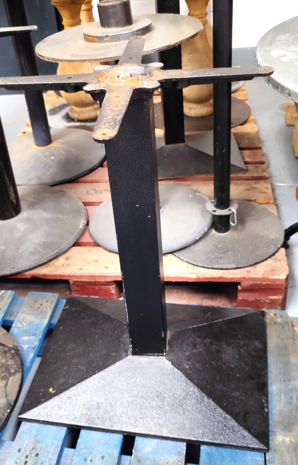 4 x Pedestal Bases for Restaurant Tables - Features a Rectangular Pyramid Style Support Base - Image 3 of 3
