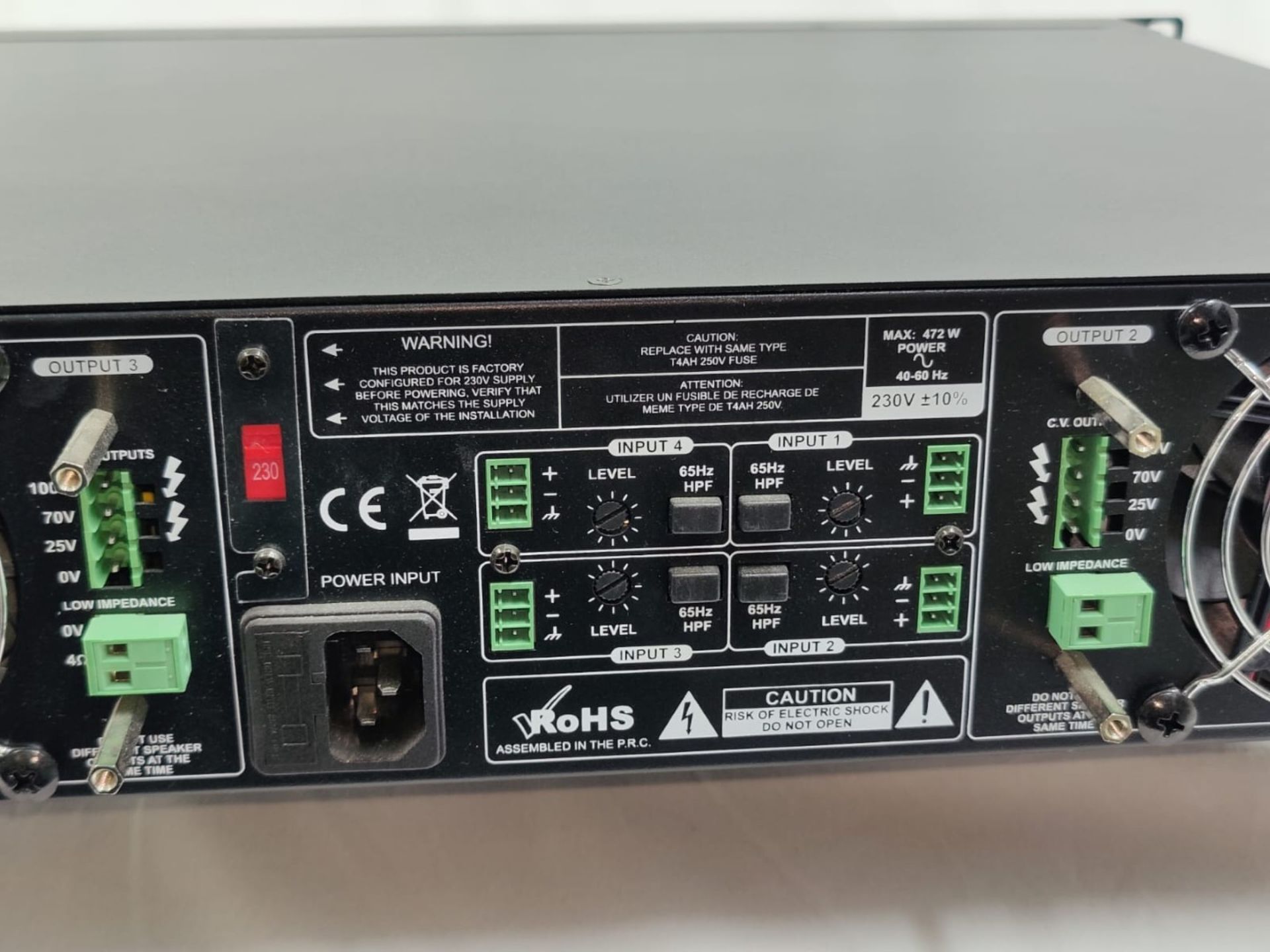 1 x CLOUD Contractor Series 4 Channel Power Amplifier - Model VA4120 - 120W Per Output Channel - Image 5 of 8