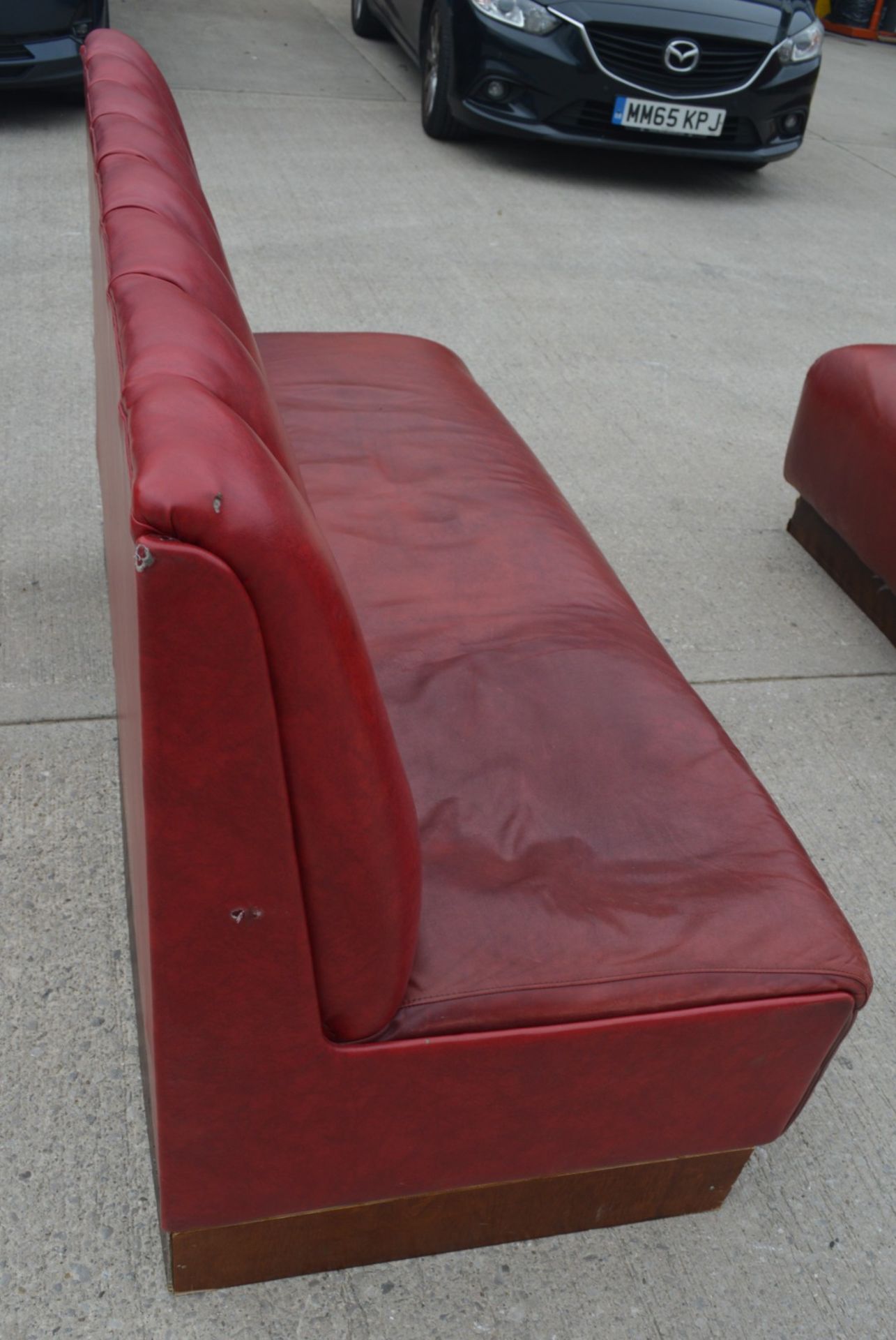 1 x Collection of Restaurant / Bar Seating Booths Suitable for Upto 8 Persons - Deep Red Faux - Image 15 of 15