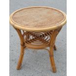 1 x Small Rattan Conservatory Side Table - Dimensions: H55 x W55 x D55 cms