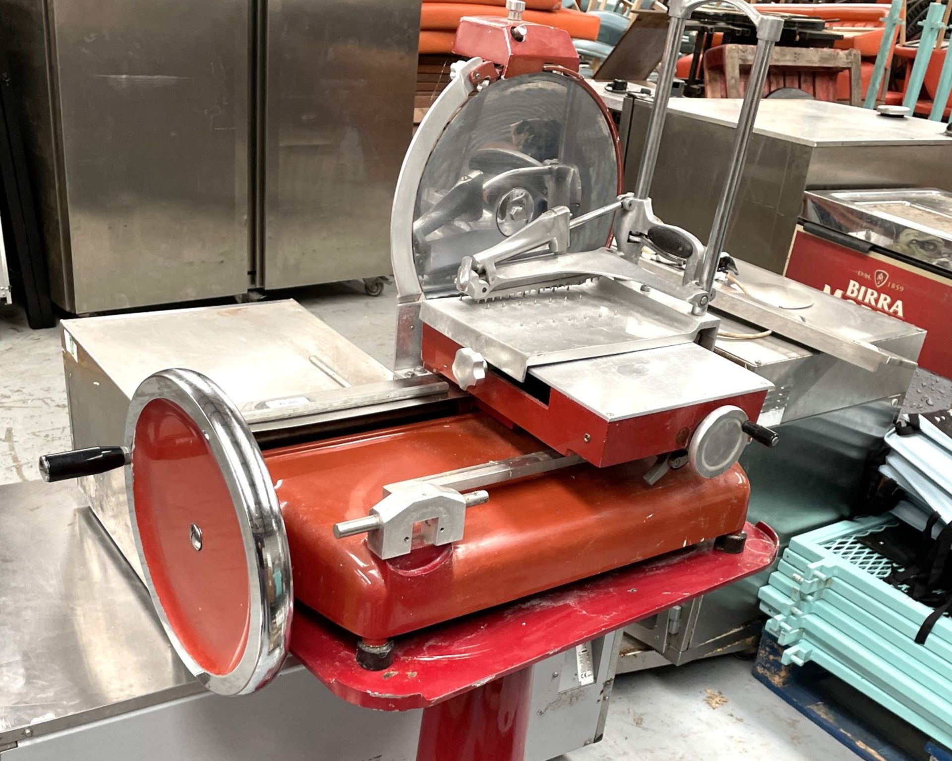 1 x FAC Manual Valono 350mm Meat Slicer with Stand - Model: F350 - 240v - Image 15 of 20