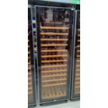 1 x Swiss Cave Upright Single Door Wine Bottle Cooler - Contemporary Smoked Glass Finish