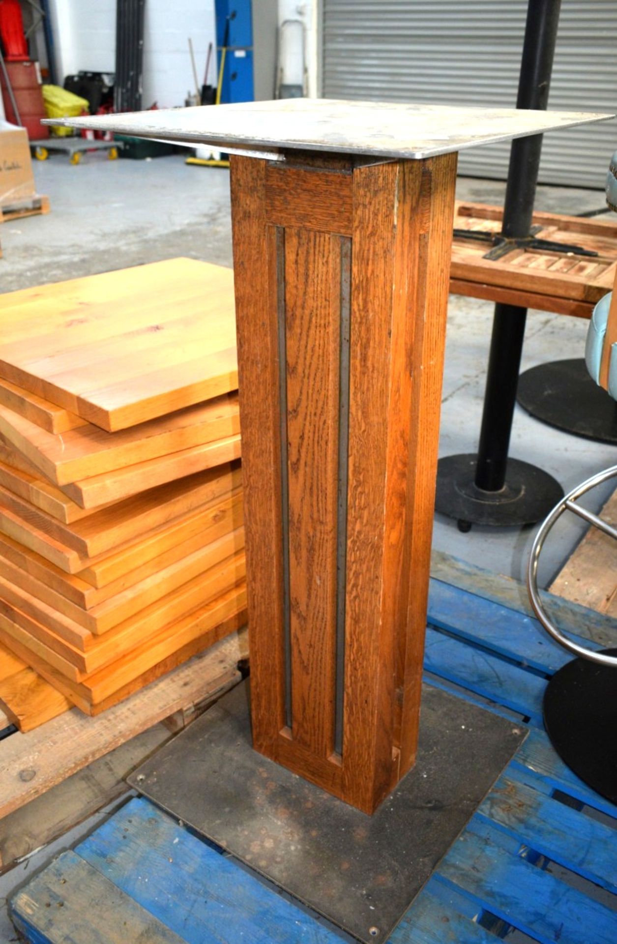 4 x Bar Table Pedestals - Dimensions: H103cm with a 50x50cm Top