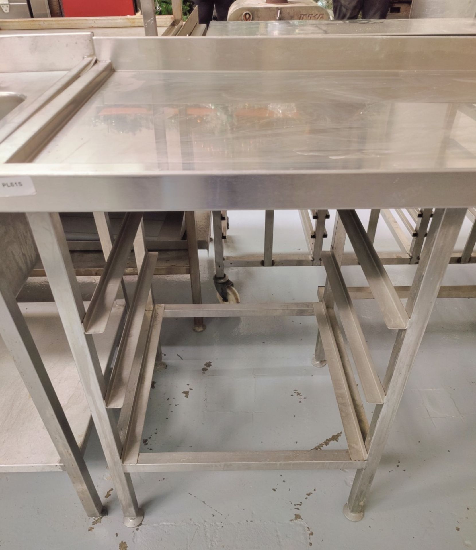 1 x Large Stainless Steel 1.8 Meter Preparation Table Featuring Twin Wash Basins with Mixer Tap - Image 5 of 6