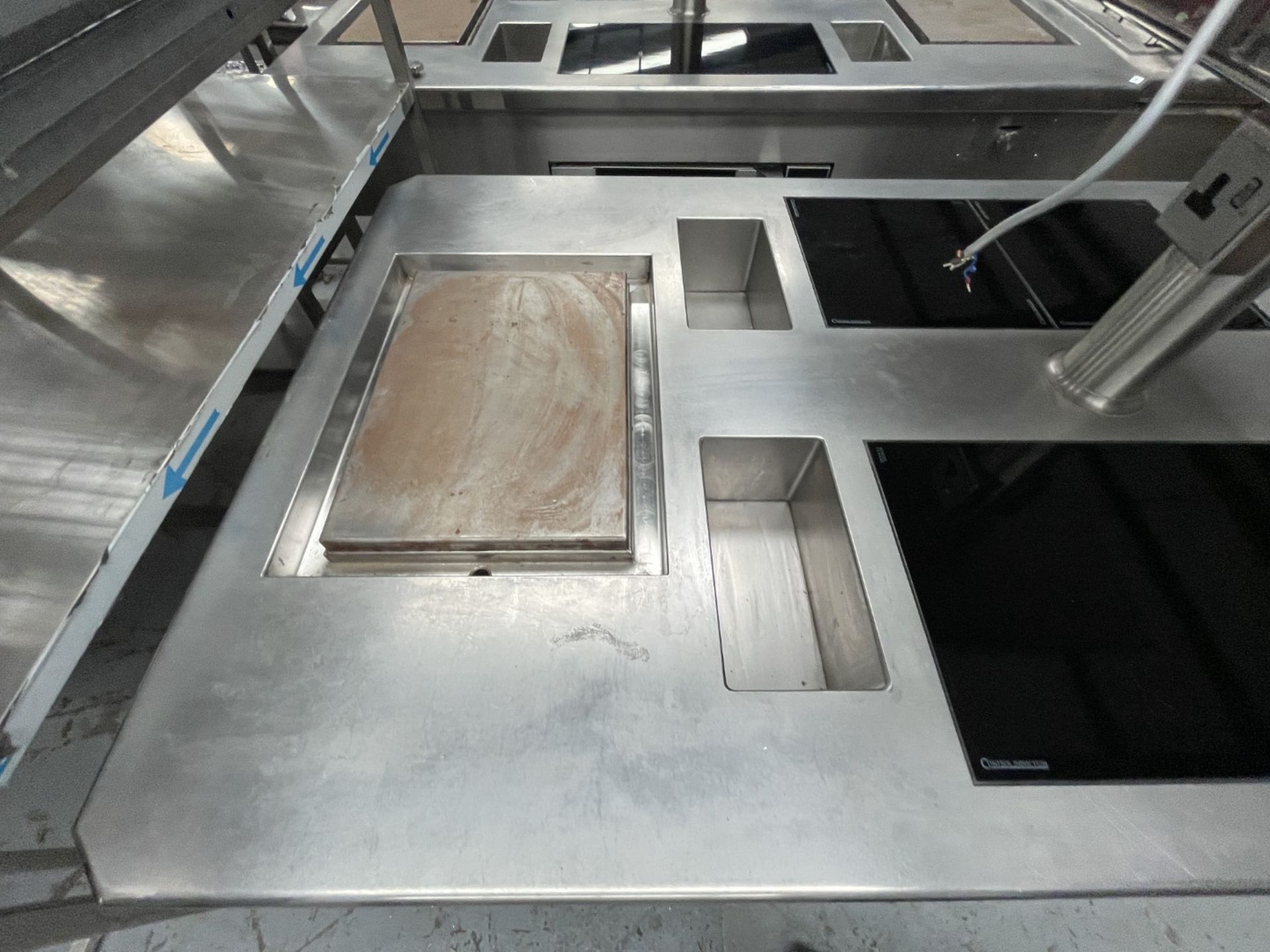 1 x Commercial Central Kitchen Cooking Island Featuring Two Control Induction Cooking Hobs, Blue Sea - Image 24 of 30