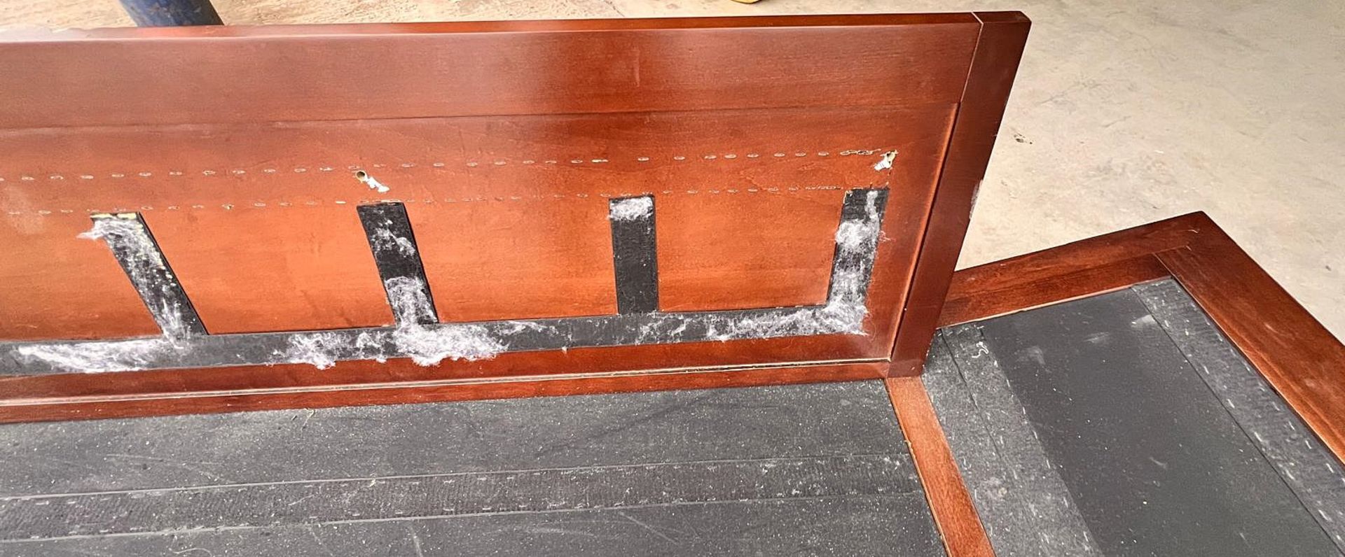 1 x Vintage-inspired Danish-style Low Profile 2.7-Metre Long Commercial Wooden Lounge Sofa - Image 3 of 11