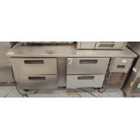 1 x Under Griddle Chef Base Four Drawer Counter Refrigerator