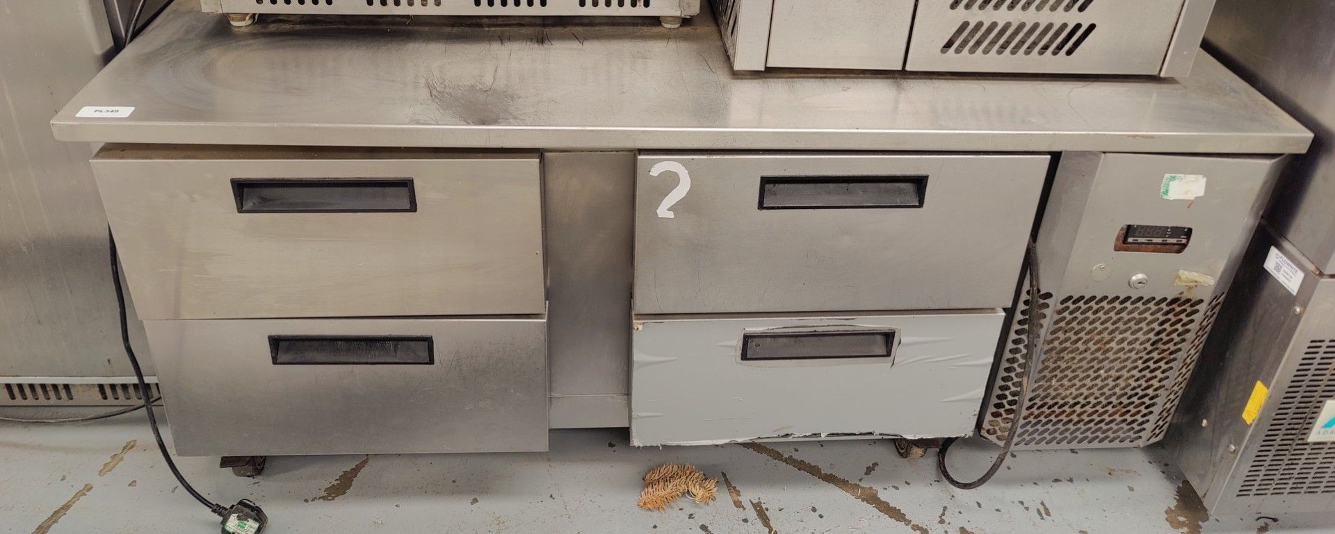 1 x Under Griddle Chef Base Four Drawer Counter Refrigerator