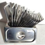 15 x Stainless Steel 1/3 Gastro Pan Lids - Size: 32.5 x 17.5 cms