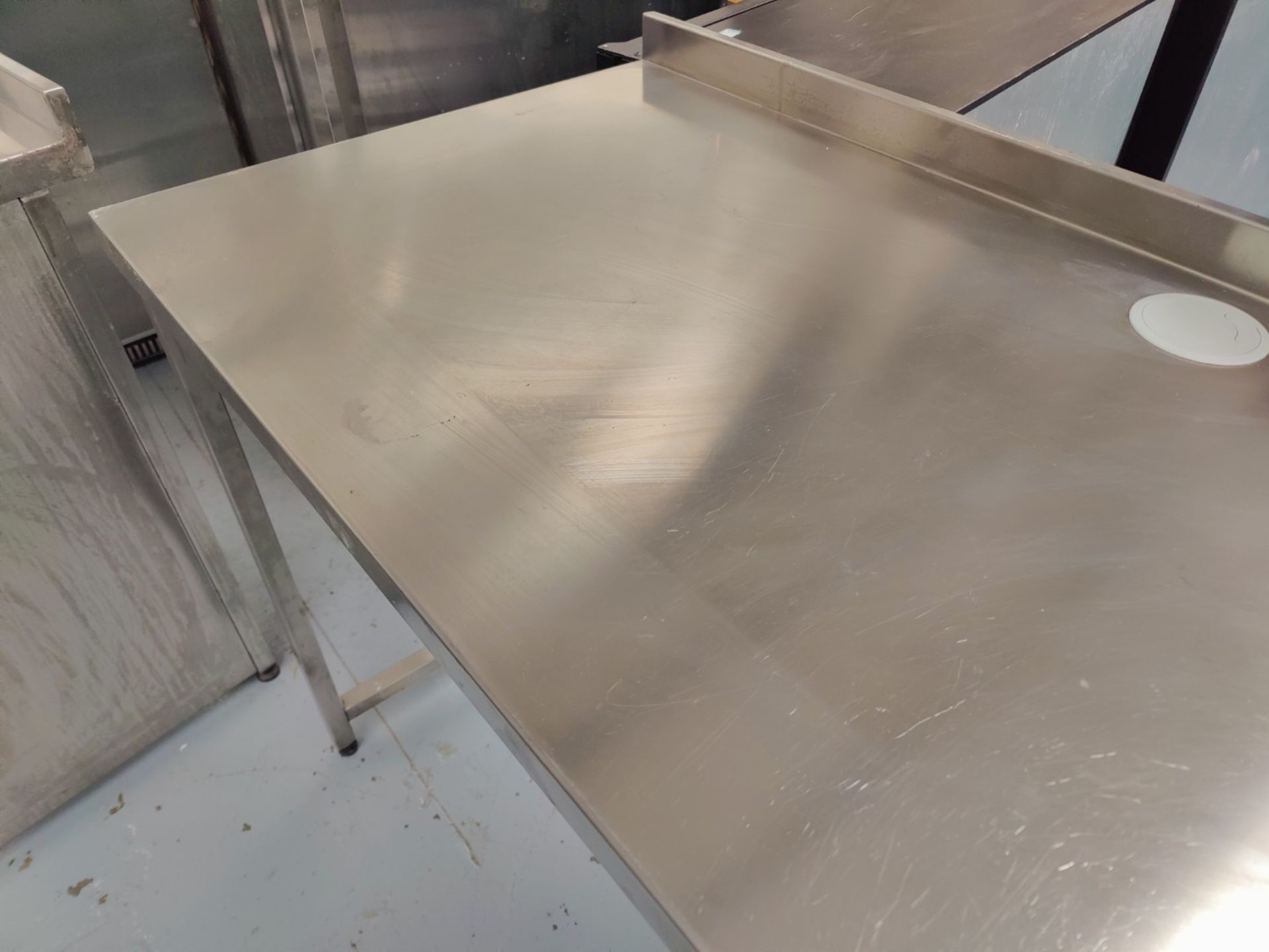 1 x Stainless Steel Preparation Table Featuring Space for Undercounter Appliances, Upstand - Image 7 of 7