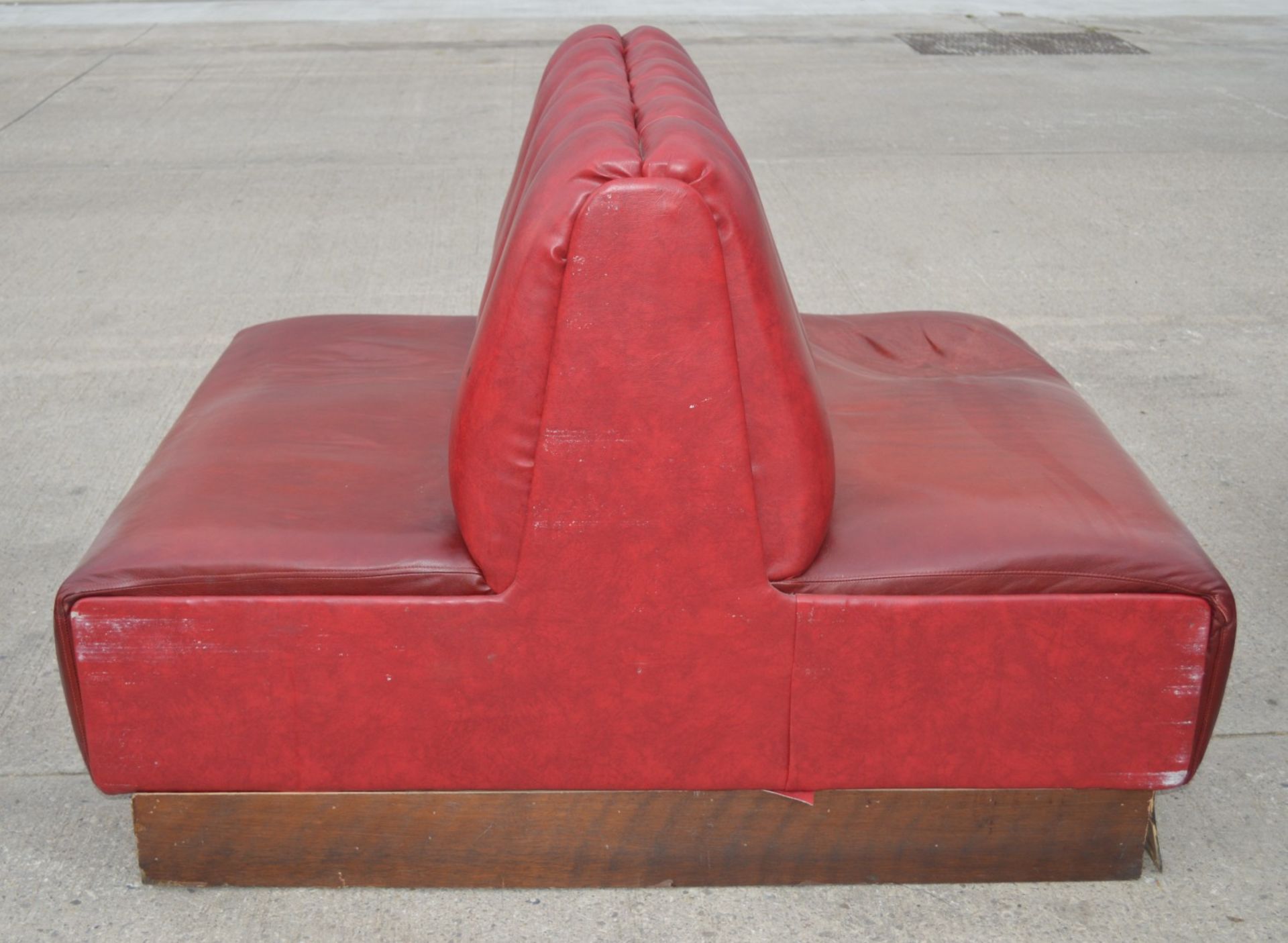 1 x Collection of Restaurant / Bar Seating Booths Suitable for Upto 8 Persons - Deep Red Faux - Image 12 of 15