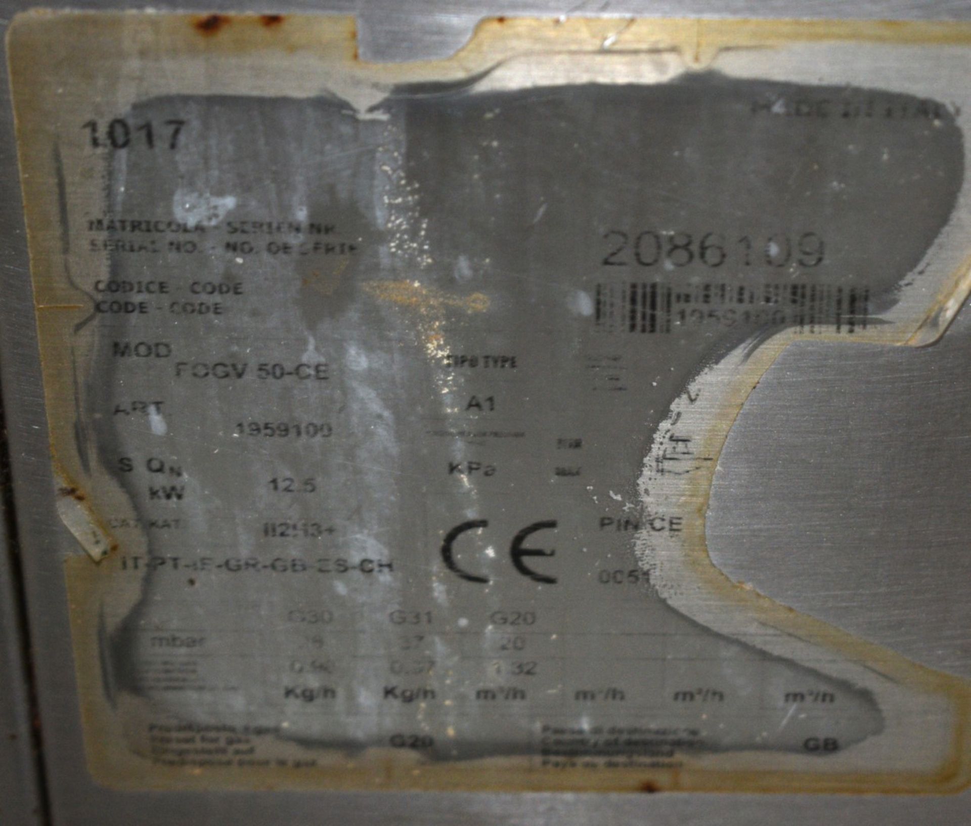 1 x Olis Stock Pot Gas Burner - Model FDGV-50-CE - RRP £2,700 - Dimensions: H50 x W59 x D63 cms - Image 8 of 9