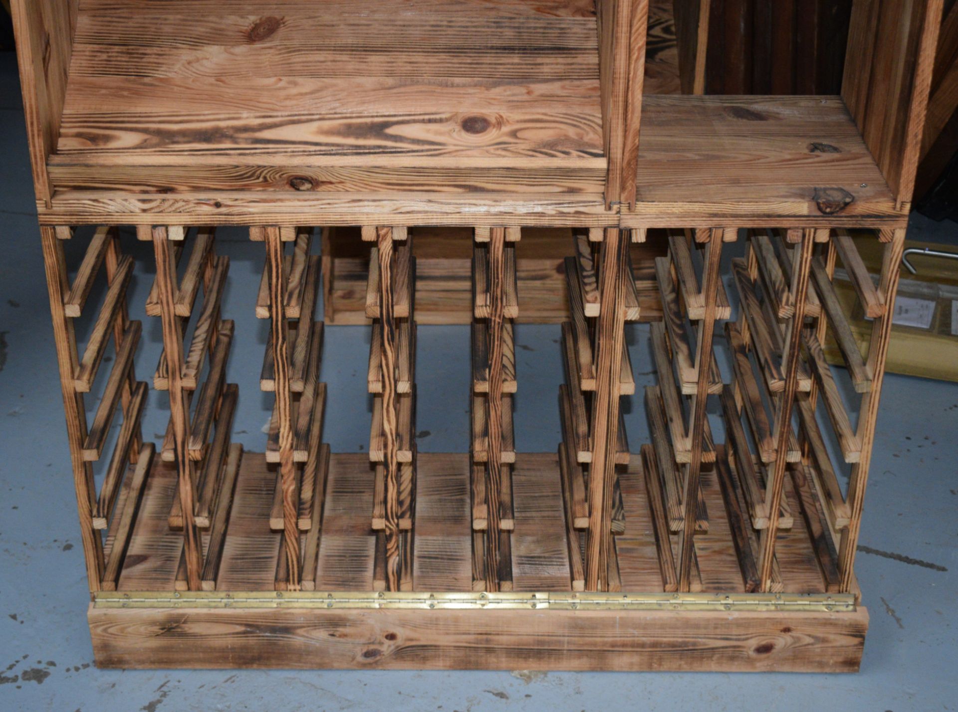 1 x Upright Wine Bottle Display Cabinet Plus Three Matching Bottle Shelf Units - Features Bottle - Image 5 of 7