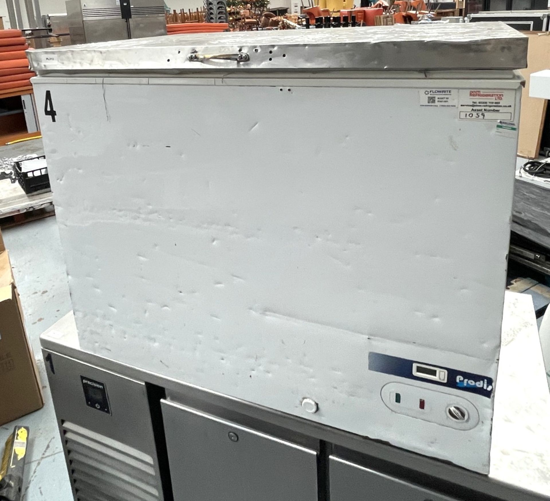 1 x Prodis Commercial Chest Freezer with a Stainless Steel Top