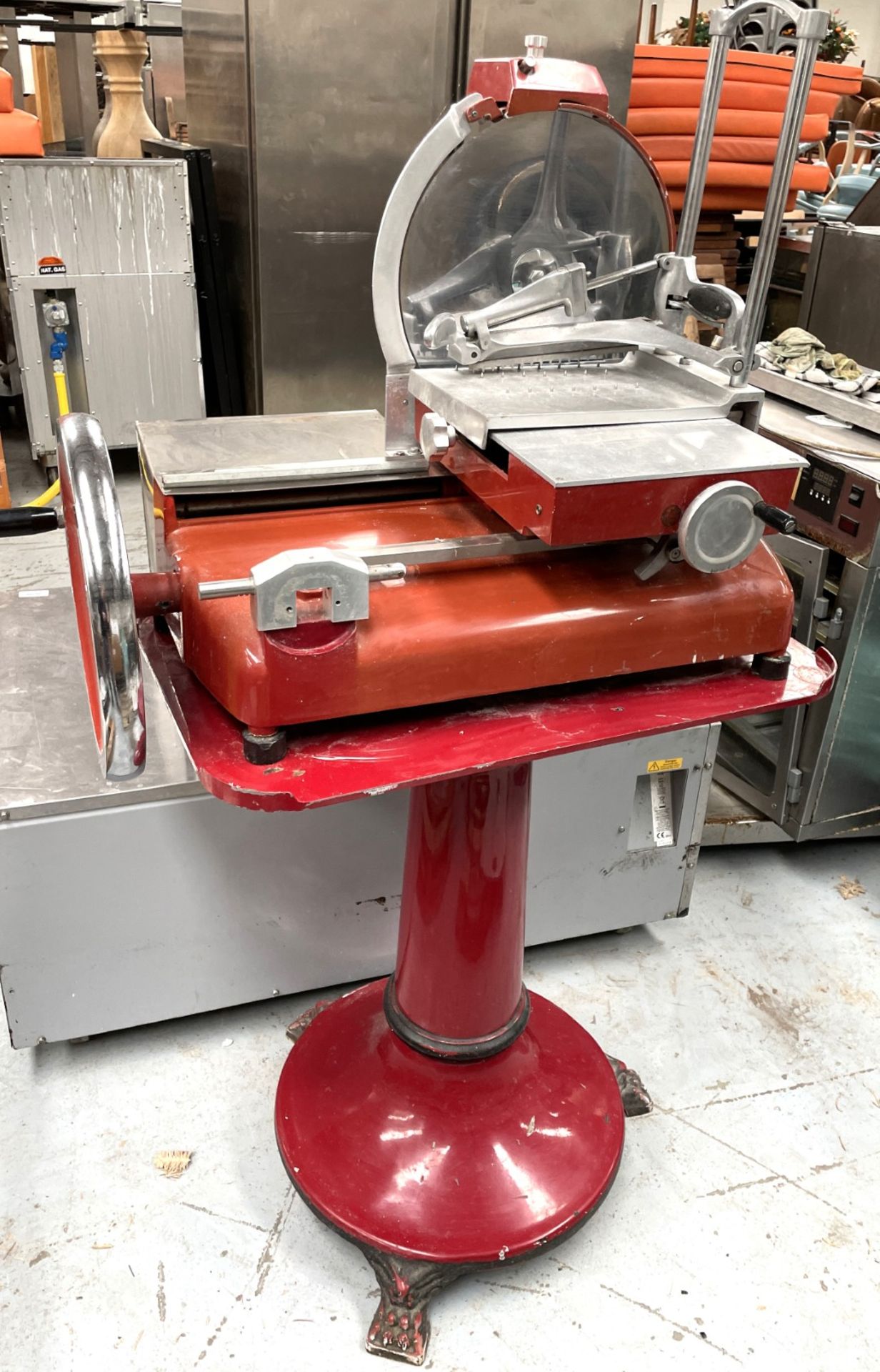 1 x FAC Manual Valono 350mm Meat Slicer with Stand - Model: F350 - 240v - Image 6 of 20