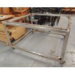 1 x Large Stainless Steel Appliance / Worksurface Stand on Heavy Duty Castors