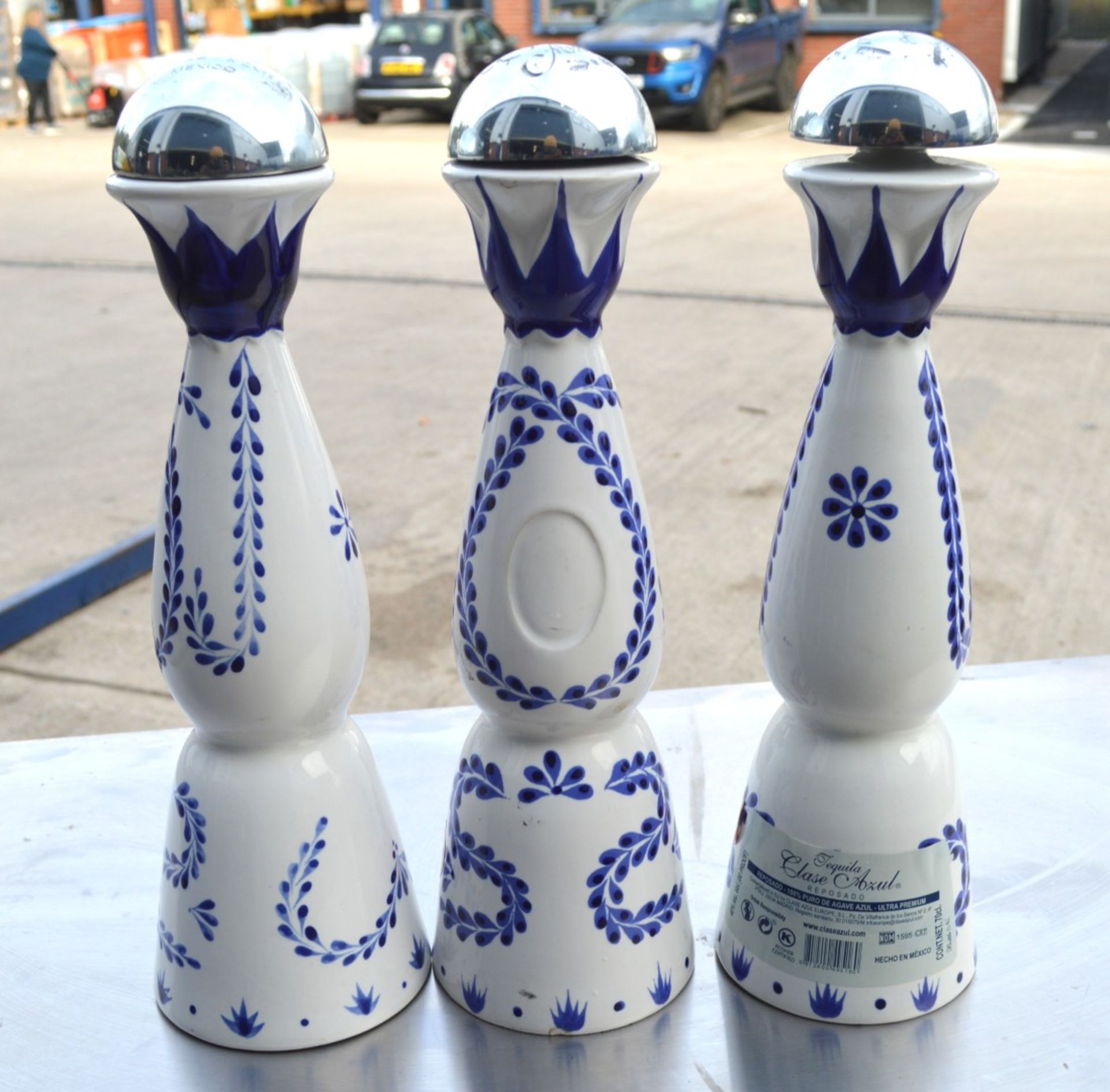 3 x Clase Azul Reposado Tequila Bottles - Three Empty Bottles of VIP Tequila - Image 2 of 4