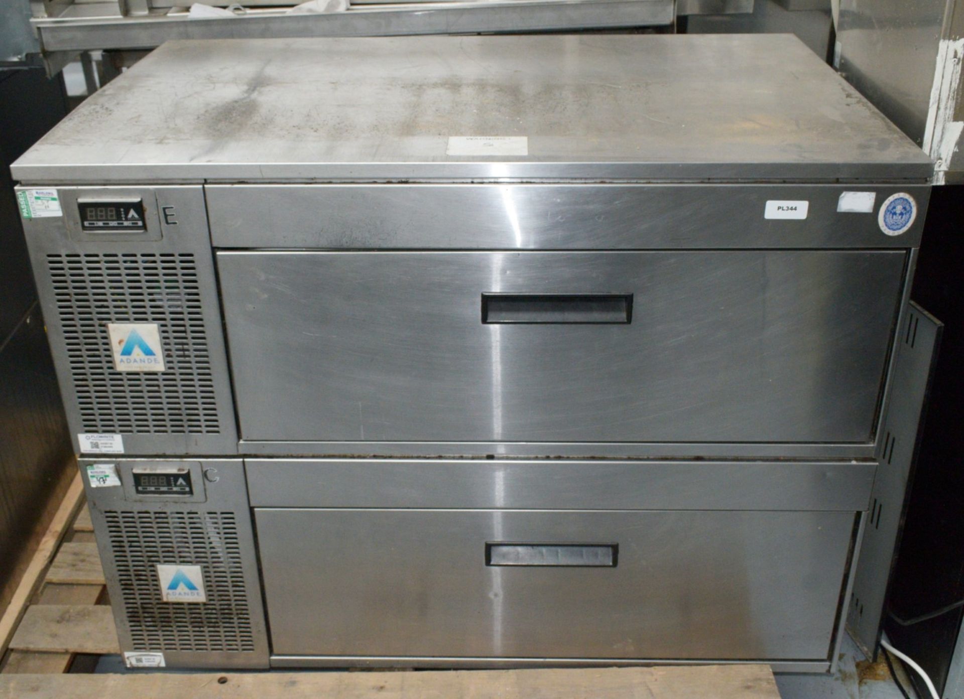 1 x Adande VCS Double Drawer Countertop Fridge Freezer - Dimensions: H x W x D cms - 240v - Image 3 of 8