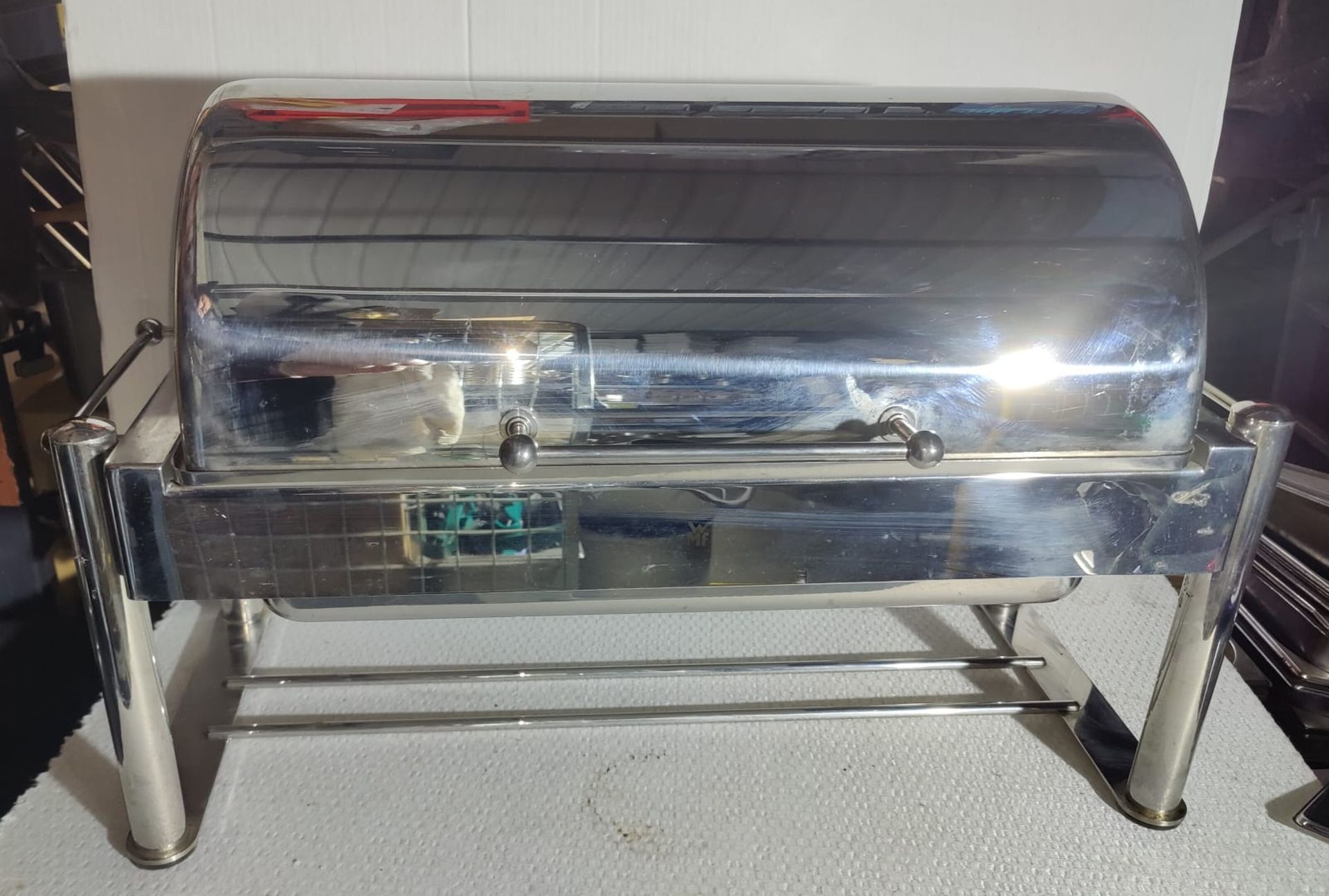 1 x Stainless Steel WMF Electric Roll Top Chafing Dish - 240v - Approx Dimensions: H46 x W72 x D34