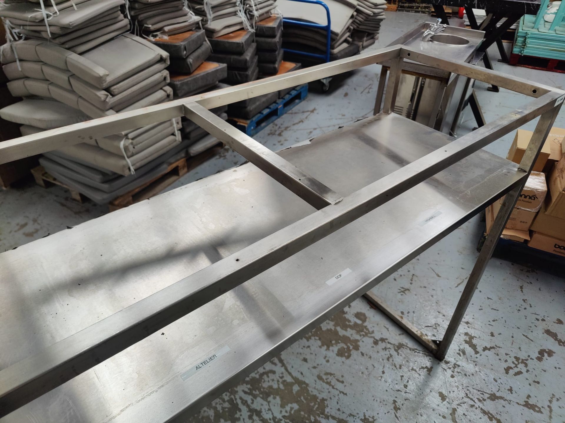 1 x Stainless Steel Backbar Shelf Unit - Dimensions:  cms - Removed from a Restaurant - Image 5 of 9