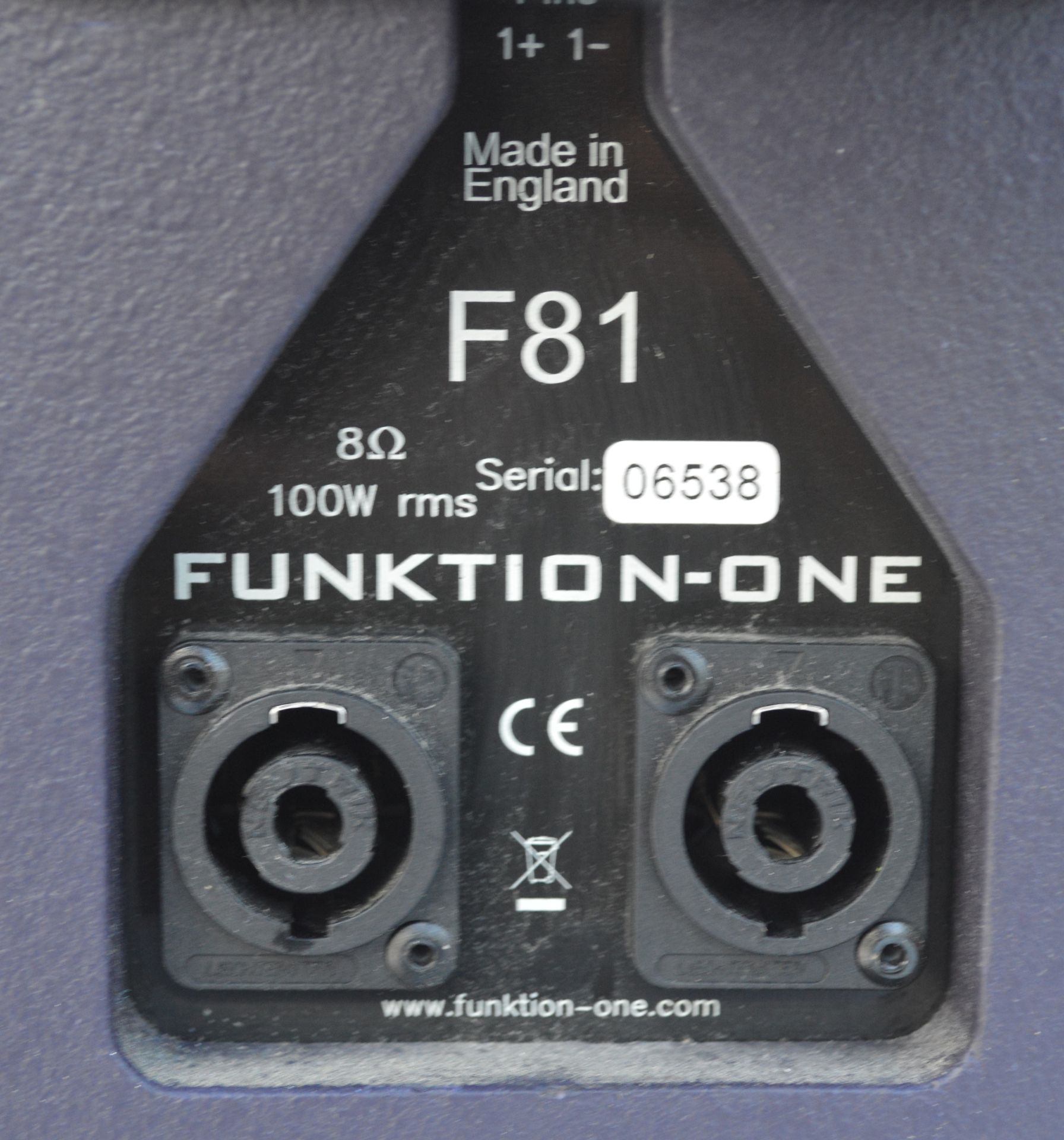 1 x Funktion-One F81 Compact Loudspeaker - Includes Wall Bracket - Colour: Violet - Image 5 of 5