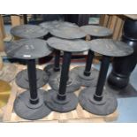 8 x Heavy Duty Black Metal Table Base Pedestals - Size: H66 x Top Width 40 cms