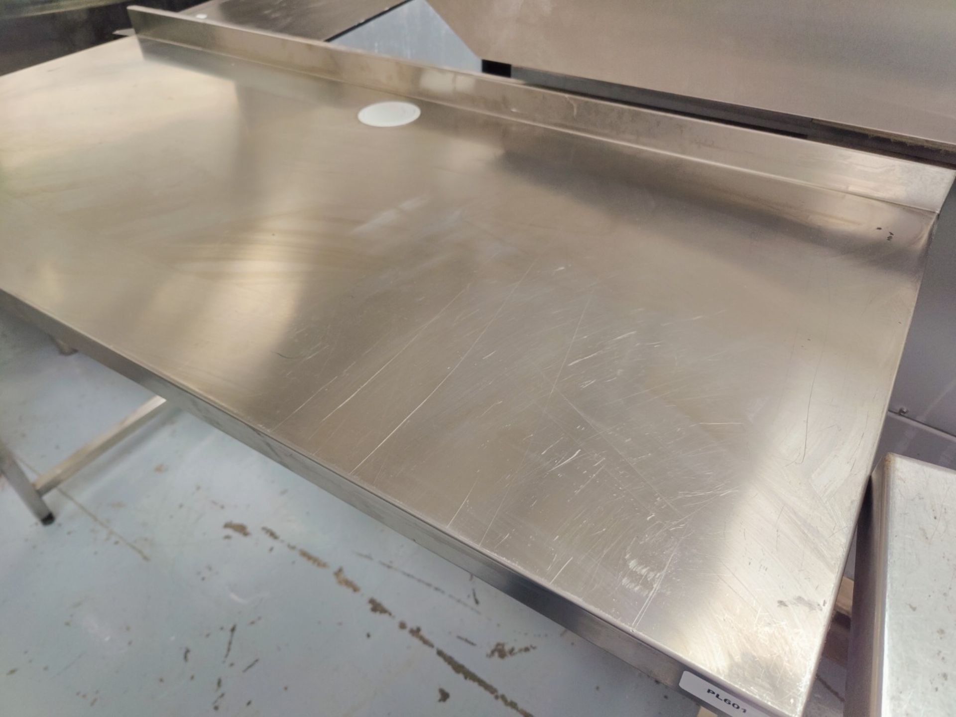 1 x Stainless Steel Preparation Table Featuring Space for Undercounter Appliances, Upstand - Image 2 of 7