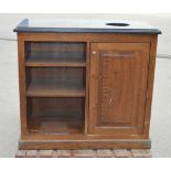 1 x Restaurant Waiter Station Featuring a Bin Chute with Removable Waste Bin, Granite Top, Storage