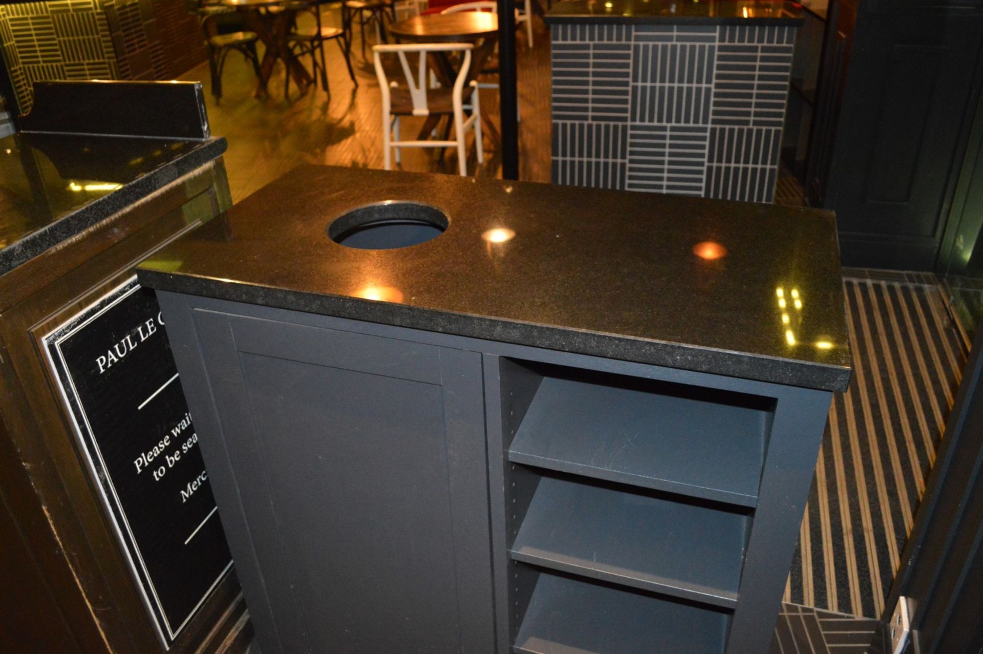 1 x Waiter Station Featuring a Bespoke Tiled Finish, Granite Top,Bin Chute and Pull Out Waste Bin - Image 2 of 4
