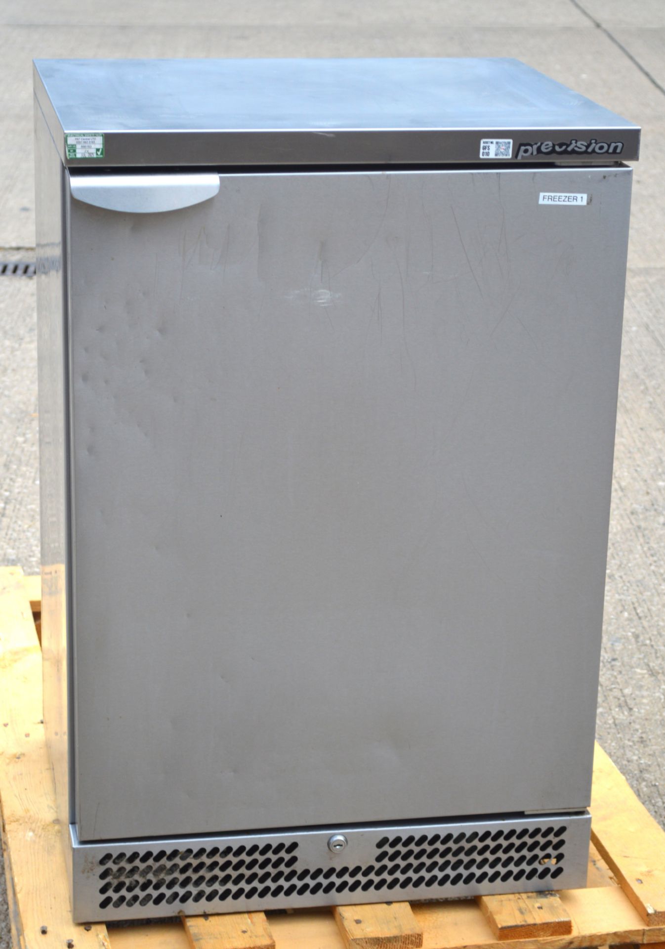 1 x Precision Single Door Undercounter Gloss Froster - Model: GFS600 - 240v