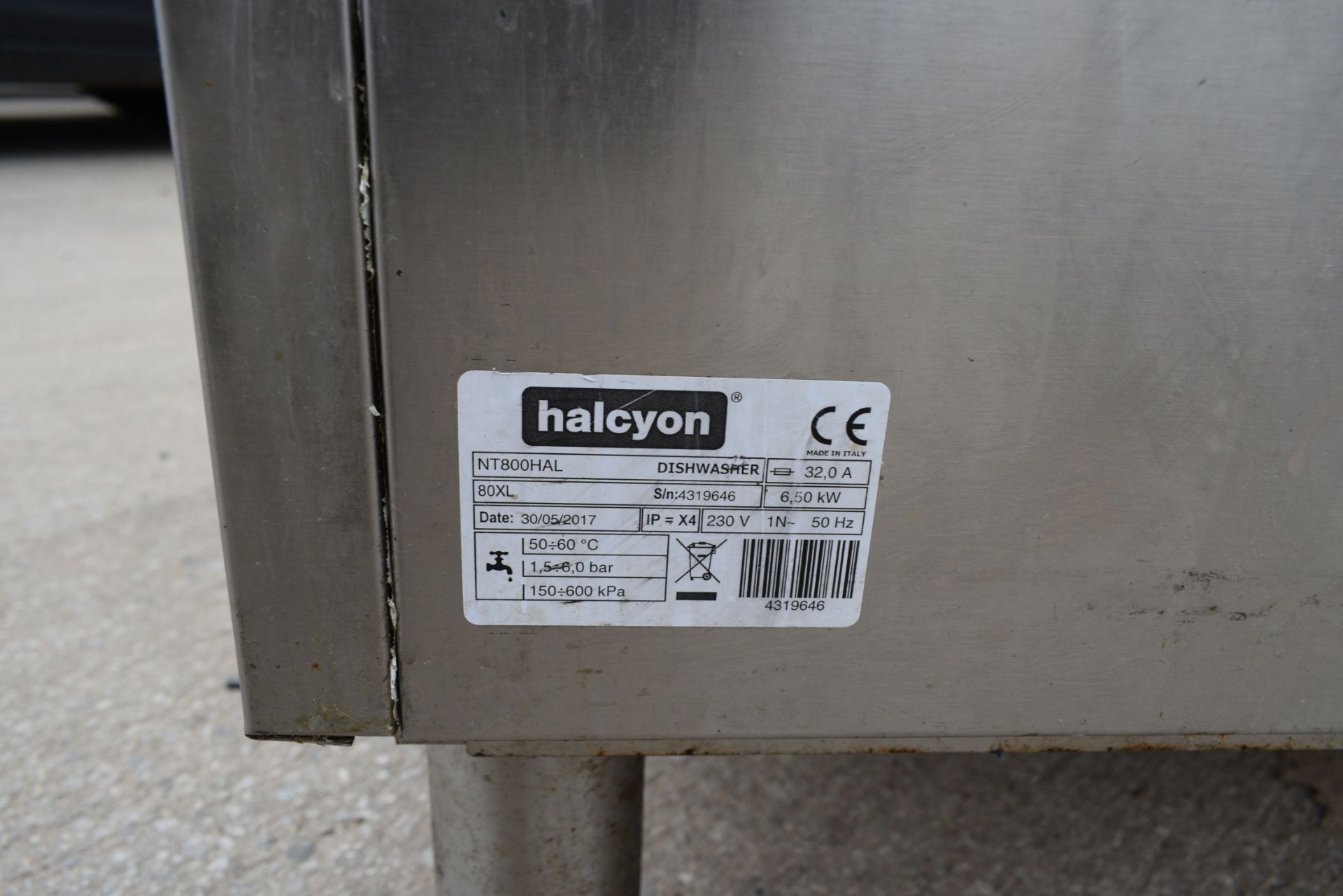 1 x Halcyon Amika 80XL Passthrough Commercial Dishwasher - Image 3 of 9