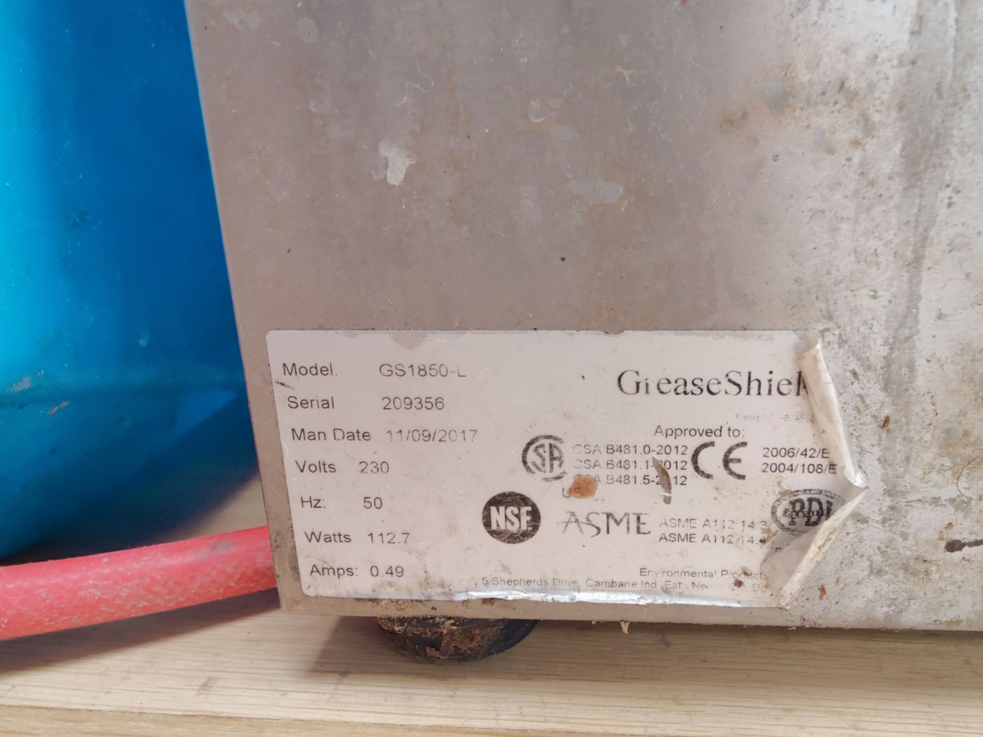 1 x Greaseshield GS1850 Grease Trap System for Commercial Dishwashers - Dimensions: H36 x W84 - Image 4 of 6