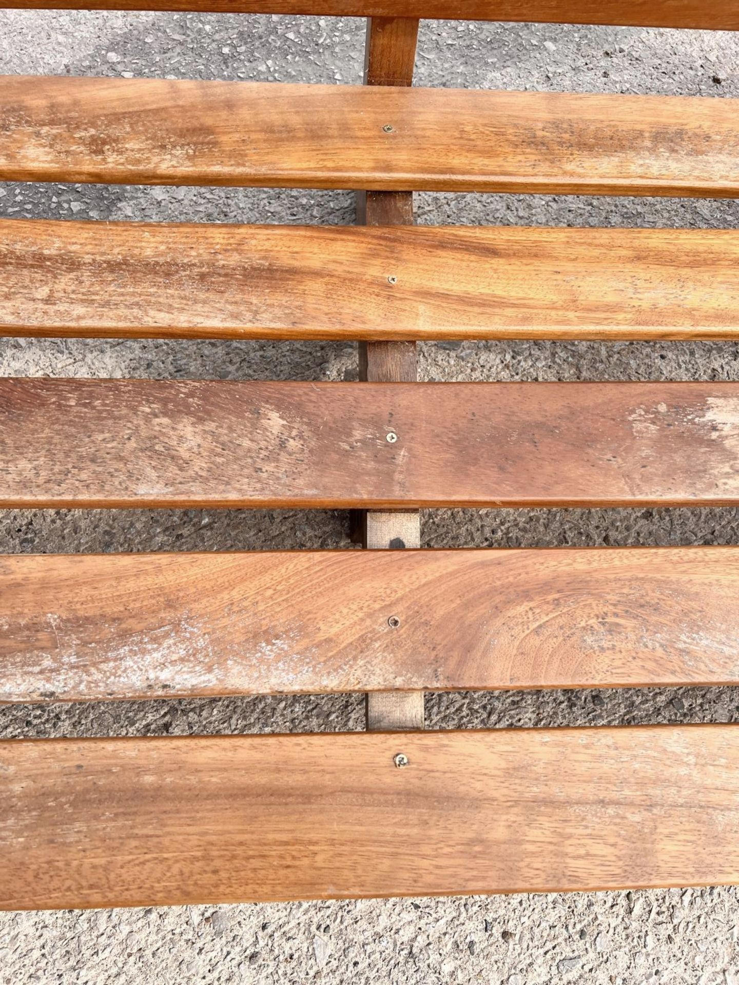 1 x Vintage Mid-Century Low Profile 2-Metre Long Commercial Wooden Conservatory Lounge Sofa - Image 3 of 13