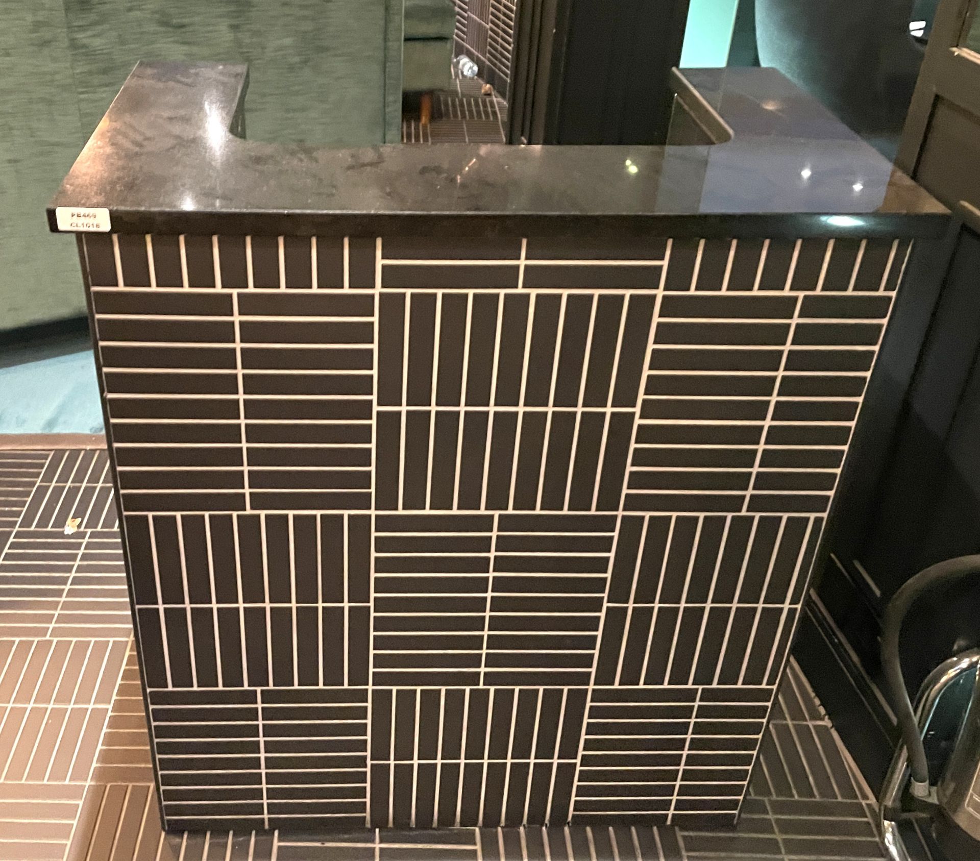 1 x Waiter Station Featuring a Bespoke Tiled Finish, Granite Top with Space for Epos and Cupboard