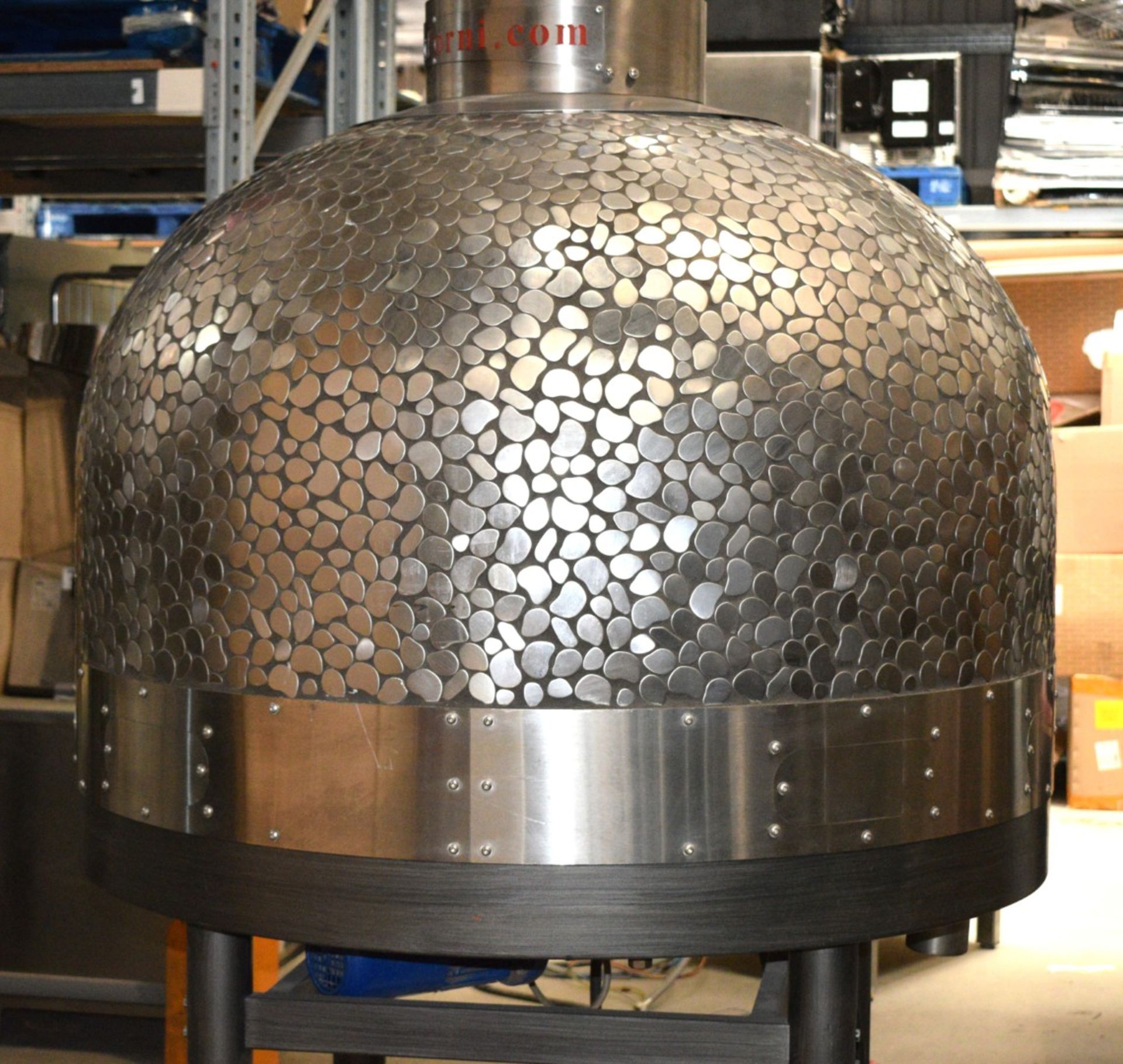 1 x Morello Forni Rotary Pizza Oven - Steel Mosaic Dome - Model FRV100 - Cooks 90 x Pizzas Per Hour! - Image 4 of 18