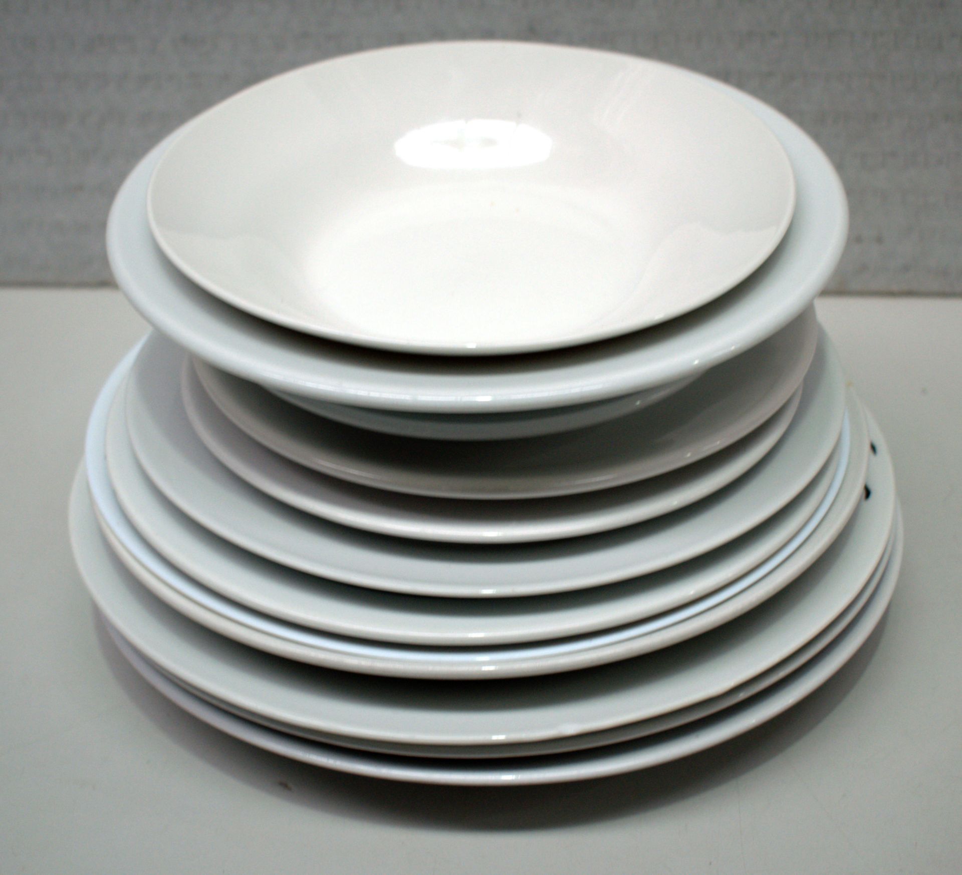 12 x Assorted White Plates & Bowls