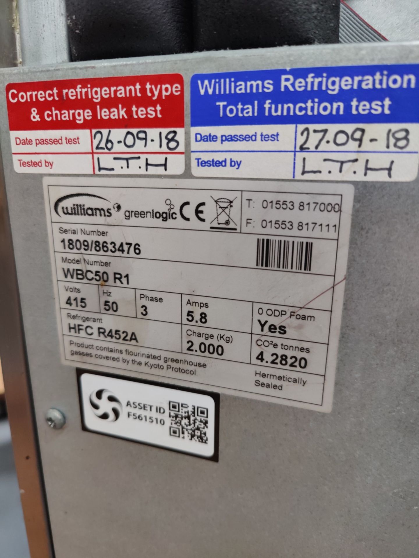 1 x Williams WBC50 Upright Single Door Blast Chiller with a 13 Tray Capacity - 240v - Image 13 of 13