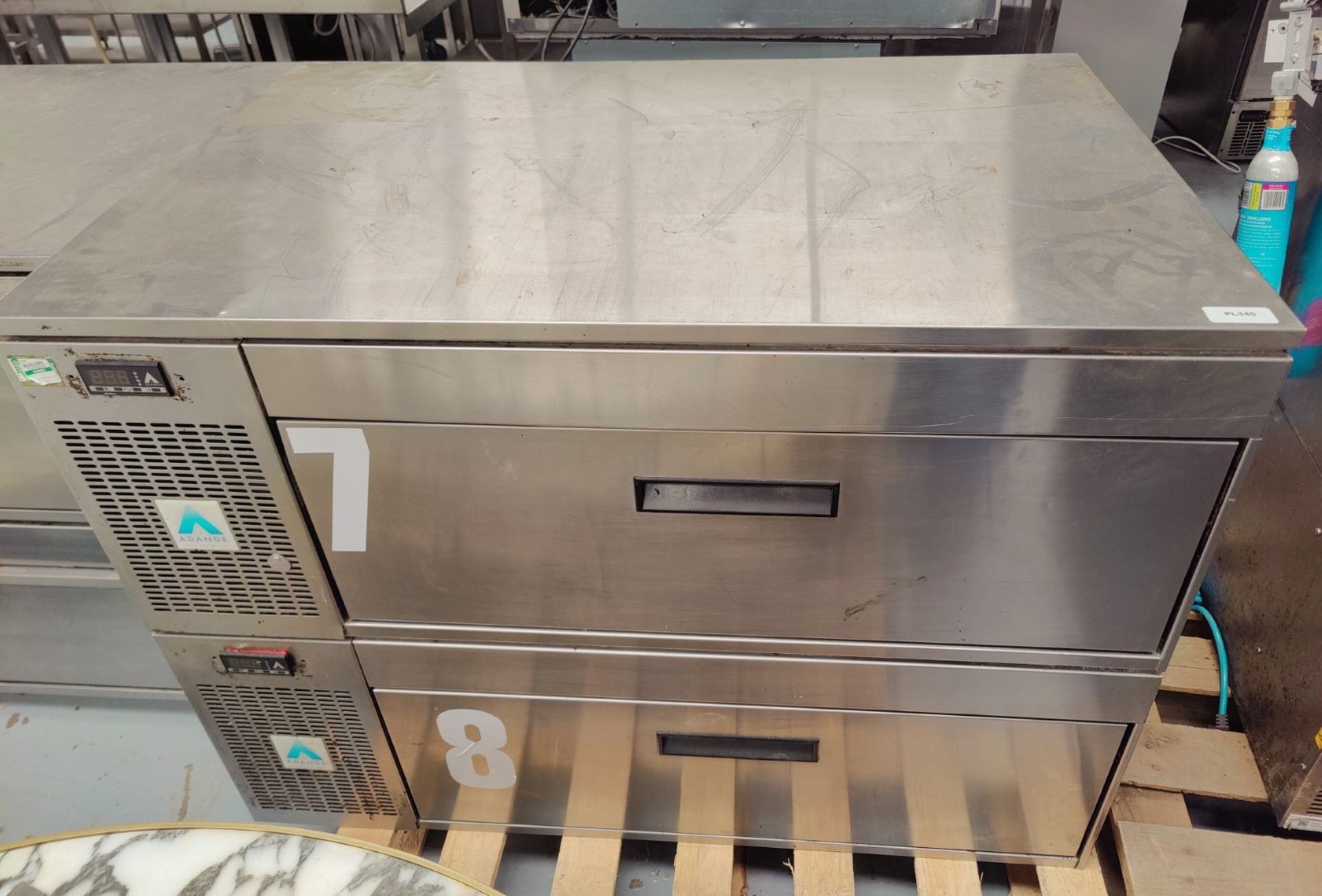 1 x Adande VCS Double Drawer Counter Fridge Freezer - Dimensions: H85 x W110 x D70 cms - Image 3 of 8