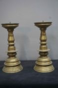 Pair of bronze candlesticks. Flanders, 18th century H32