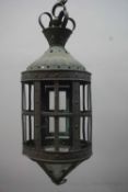 Hanging lantern in brass, 18th century H92
