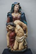 Large polychrome Pieta, Flanders 17th century H104