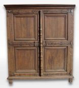 Gothic furniture in oak, Renaissance influences visible in the baluster-shaped broker, decorative