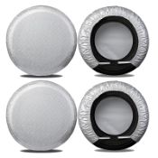 RRP £30.61 Alyphyly Tire Covers for RV Wheel (4 Pack Black)