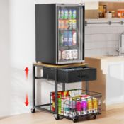 RRP £85.73 Housolution Mobile Mini Fridge Stand with Storage