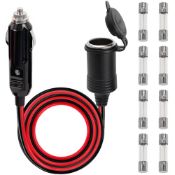 RRP £20.26 Xiatiaosann 12V/24V Male Plug to Car Cigarette Lighter