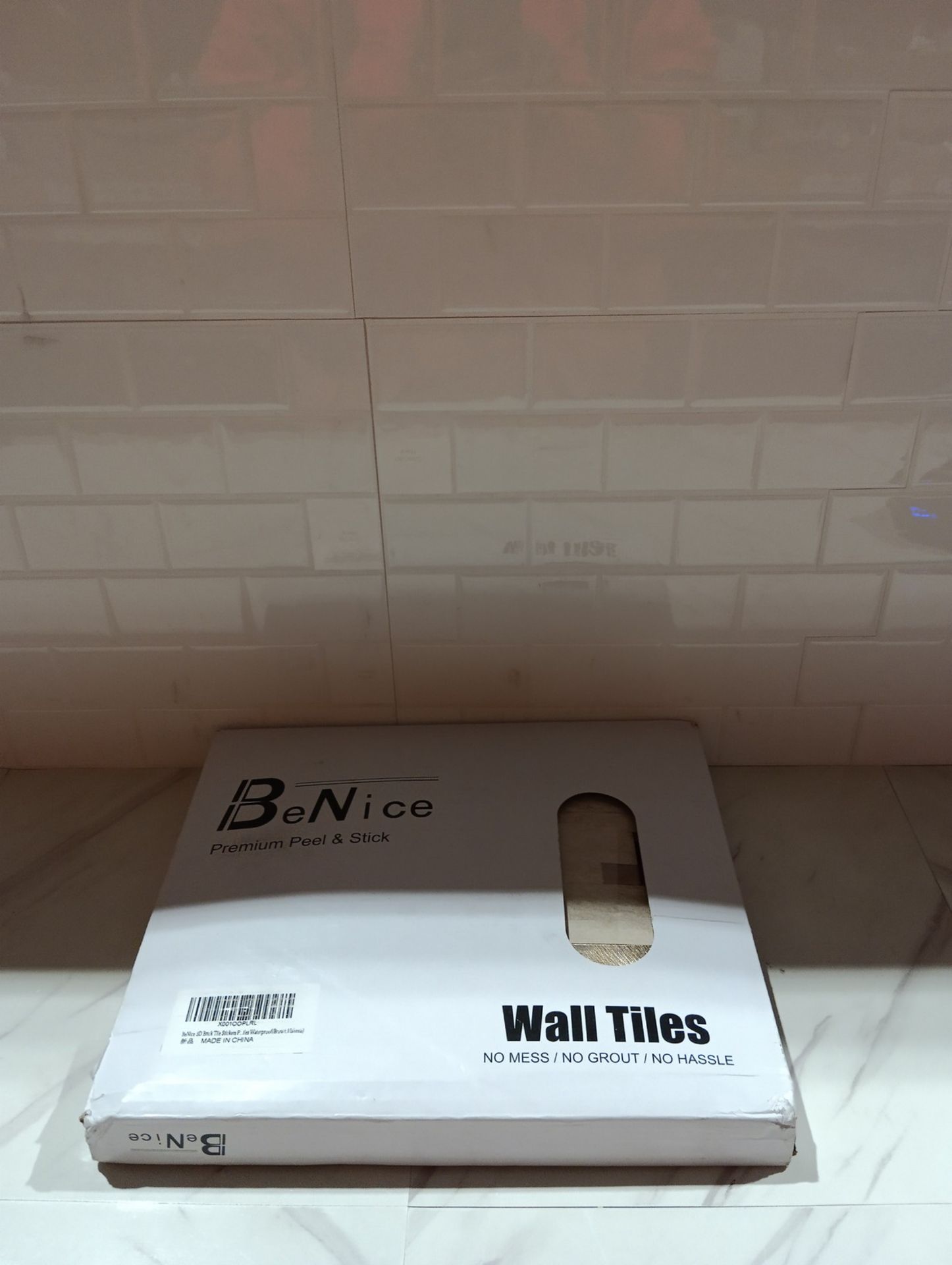 RRP £48.98 BeNice 3D Brick Tile Stickers Peel and Stick Wall Tiles Stone Effect Textured - Image 2 of 2