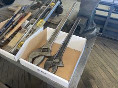 Lot with a 24" Adjustable Wrench and 18" Adjustable Wrench