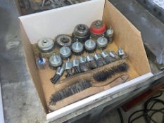 Lot with Various Wire Cup Brush Attachments