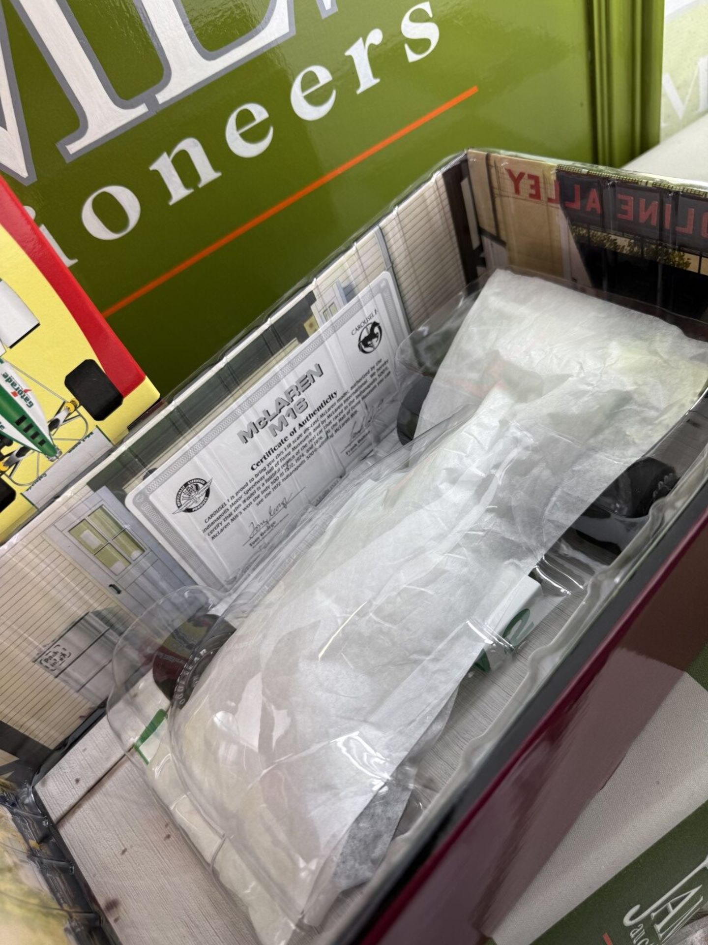 Carousel 1 AAR McLaren M16 1975 Indi 500 J. Rutherford.1:18 - Image 6 of 6